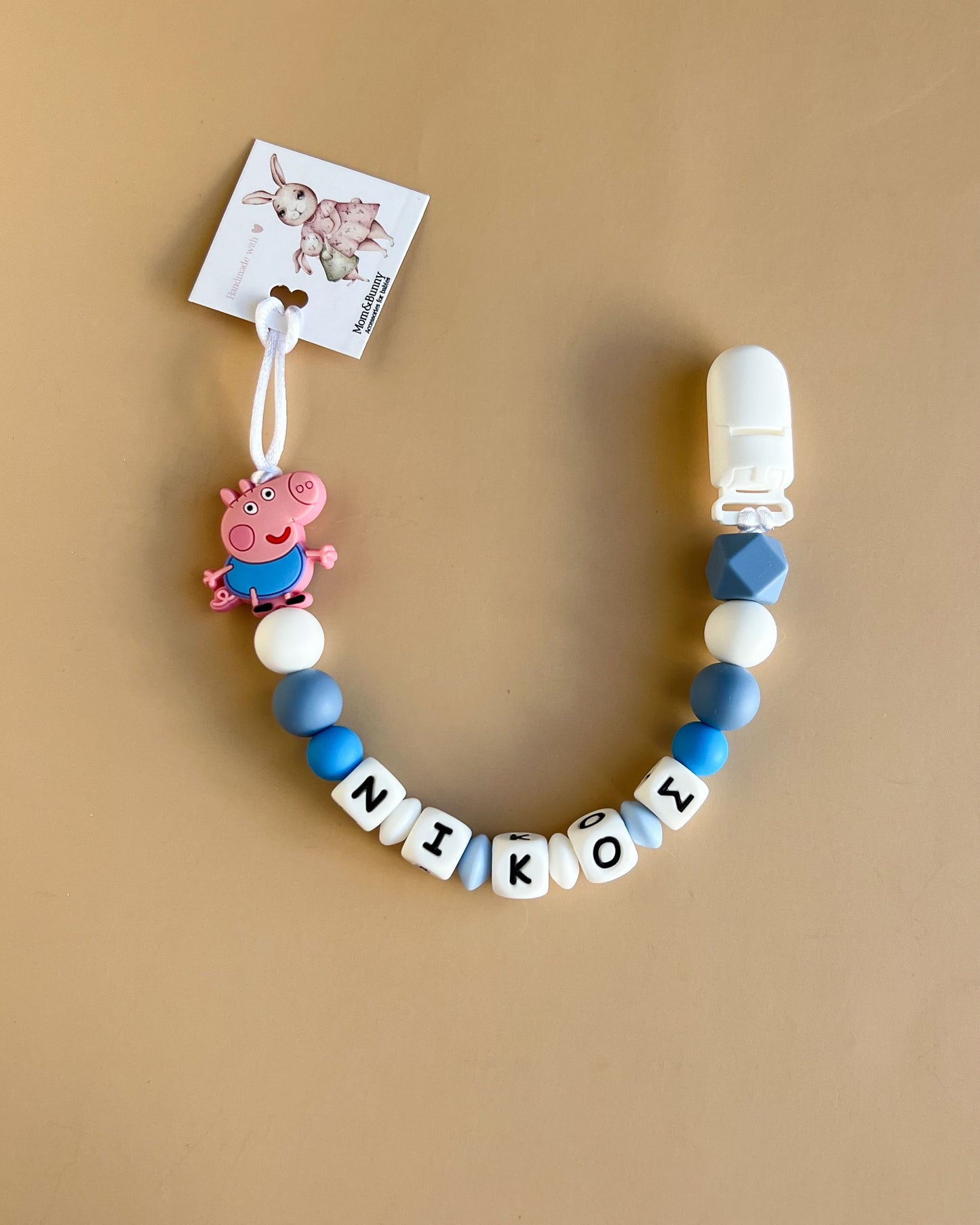 CUSTOMIZED PACIFIER CLIP | PEPPA PIG