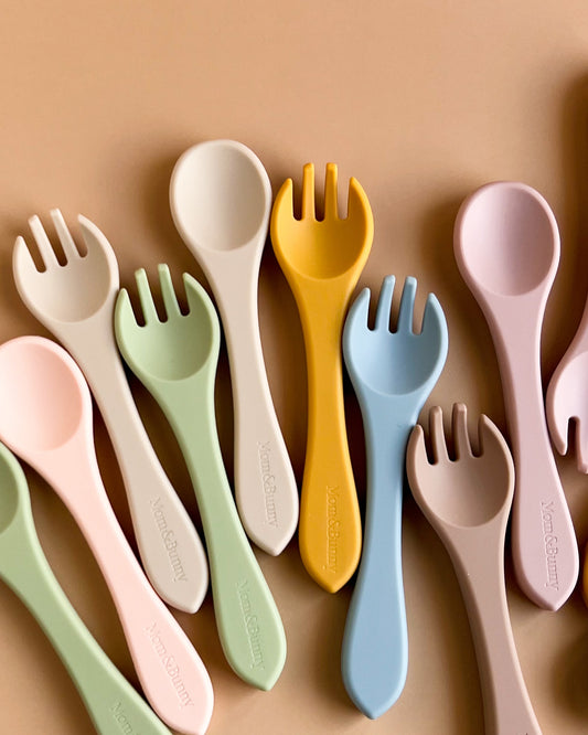 SILICONE SPOON & FORK SET