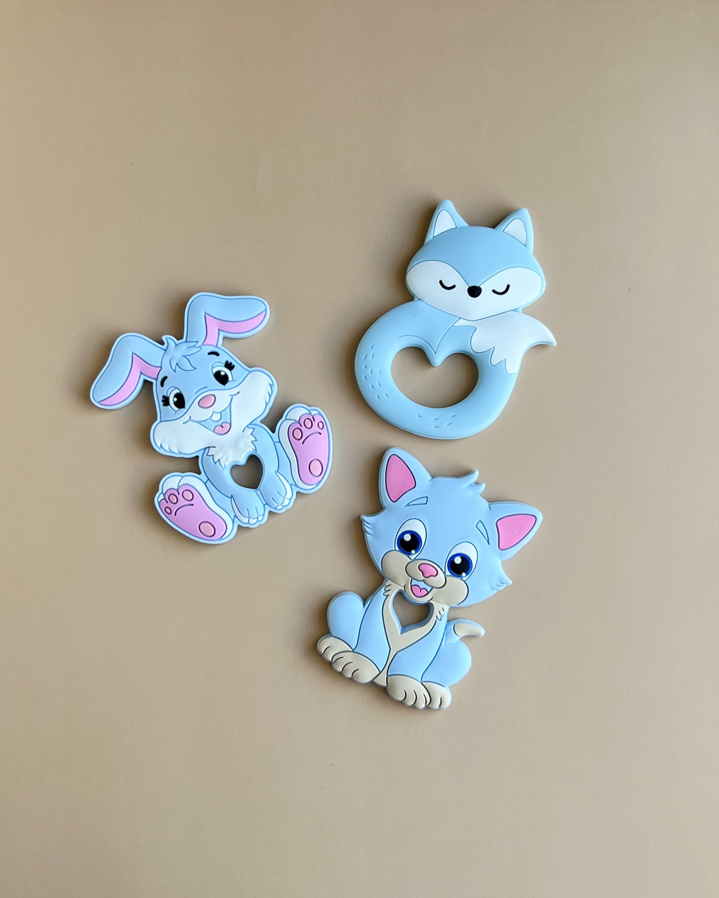 SILICONE TEETHERS | FOX,RABBIT,CAT